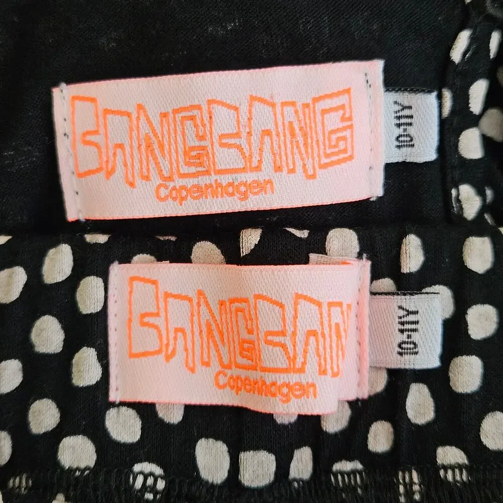 Bangbang Copenhagen Go Banana Black & White Dots Top & Pant Set | Girl's 10 / 11